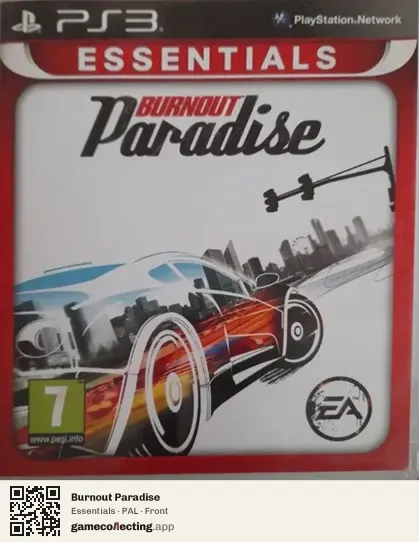 Burnout Paradise PlayStation 3, PAL box front
