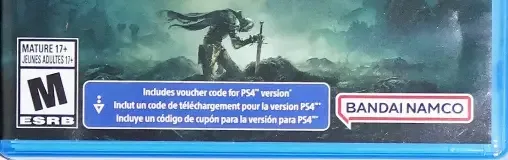 Elden Ring, the ESRB box on its front