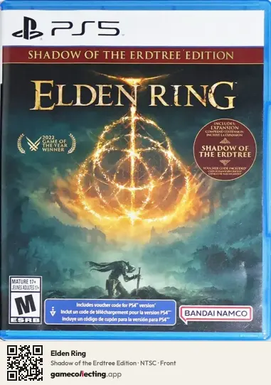 Elden Ring PlayStation 5, NTSC box front