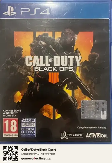 Call of Duty: Black Ops 4 PlayStation 4, Italy box front