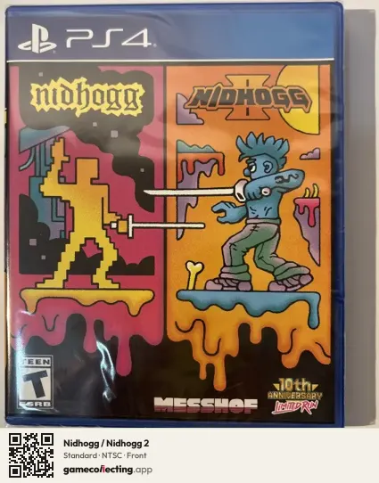 Nidhogg / Nidhogg 2 PlayStation 4, NTSC box front