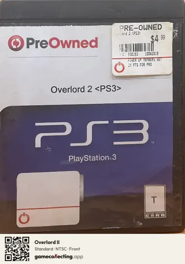 Overlord II PlayStation 3, NTSC box front