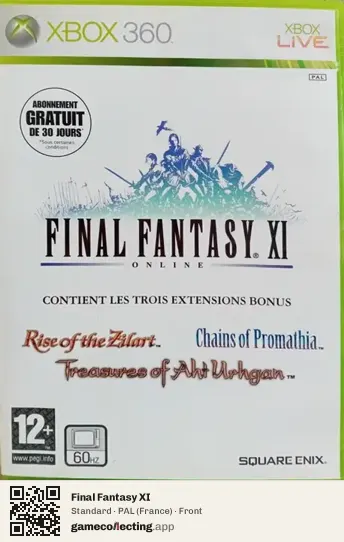 Final Fantasy XI Xbox 360, France box front