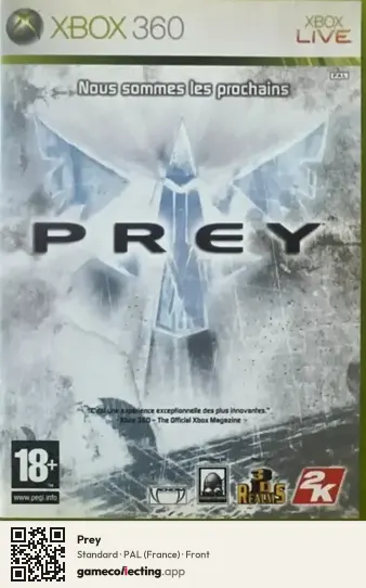 Prey Xbox 360, France box front