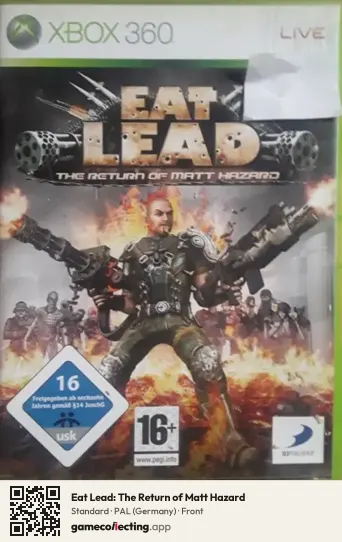 Eat Lead: The Return of Matt Hazard Xbox 360, Germany box front