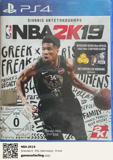 NBA 2K19 PlayStation 4, Germany box front