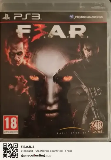 F.E.A.R. 3 PlayStation 3, Nordic countries box front
