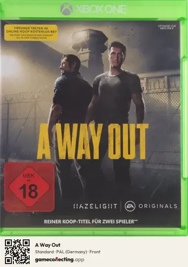 A Way Out Xbox One, Germany box front