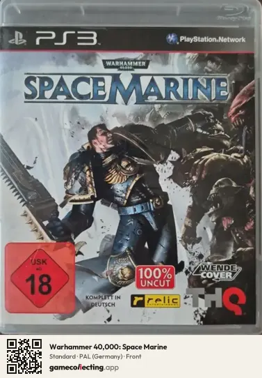 Warhammer 40,000: Space Marine PlayStation 3, Germany box front