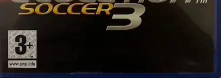 Pro Evolution Soccer 3, the PEGI square on its front