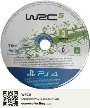 WRC 5 PlayStation 4, PAL disc