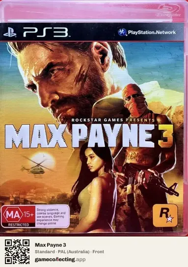 Max Payne 3 PlayStation 3, Australia box front