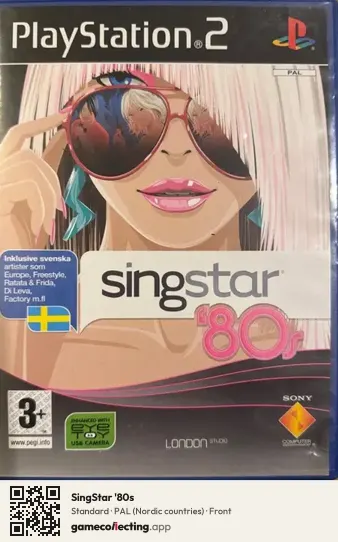 SingStar '80s PlayStation 2, Nordic countries box front