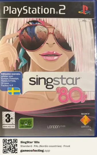 SingStar '80s PlayStation 2, Nordic countries box front