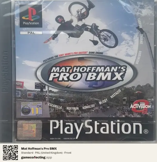 Mat Hoffman's Pro BMX PlayStation, United Kingdom box front