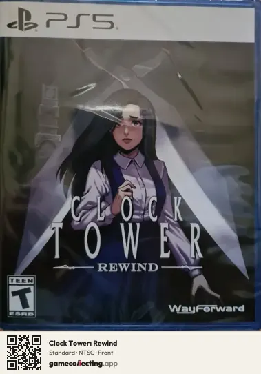 Clock Tower: Rewind PlayStation 5, NTSC box front