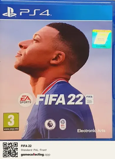 FIFA 22 PlayStation 4, PAL box front