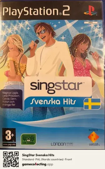 SingStar Svenska Hits PlayStation 2, Nordic countries box front