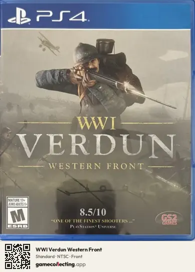 WWI Verdun Western Front PlayStation 4, NTSC box front