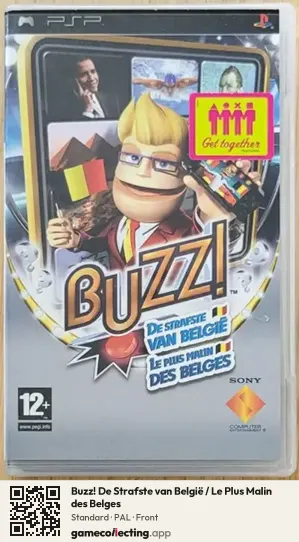 Buzz! De Strafste van België / Le Plus Malin des Belges PlayStation Portable, PAL box front