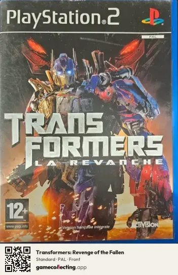Transformers: Revenge of the Fallen PlayStation 2, PAL box front
