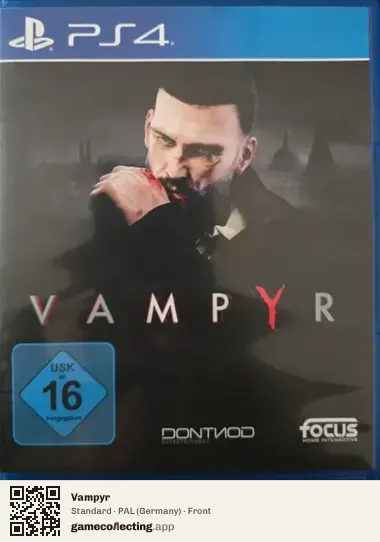 Vampyr PlayStation 4, Germany box front