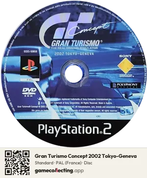 Gran Turismo Concept 2002 Tokyo-Geneva PlayStation 2, PAL disc