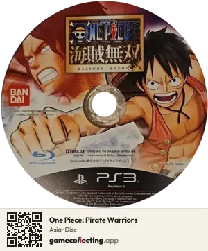 One Piece: Pirate Warriors PlayStation 3, Asia disc