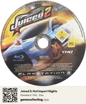 Juiced 2: Hot Import Nights PlayStation 3, PAL disc