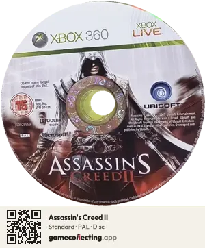 Assassin's Creed II Xbox 360, PAL disc