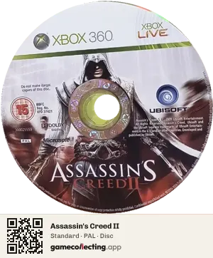 Assassin's Creed II Xbox 360, PAL disc