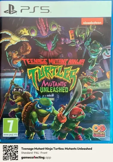 Teenage Mutant Ninja Turtles: Mutants Unleashed PlayStation 5, PAL box front