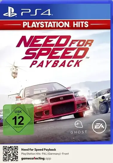 Need for Speed Payback PlayStation 4, Germany box front