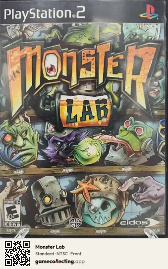 Monster Lab PlayStation 2, NTSC box front