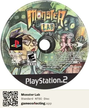 Monster Lab PlayStation 2, NTSC disc