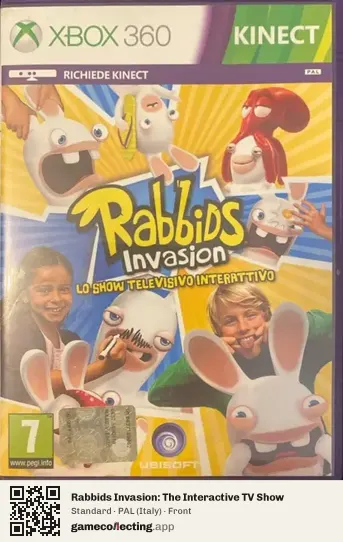 Rabbids Invasion: The Interactive TV Show Xbox 360, Italy box front