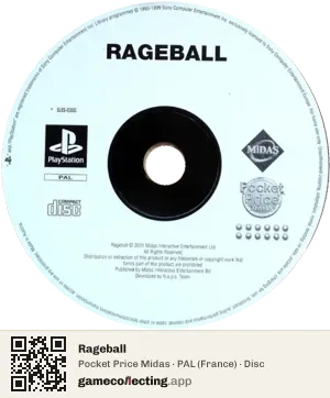 Rageball PlayStation, PAL disc