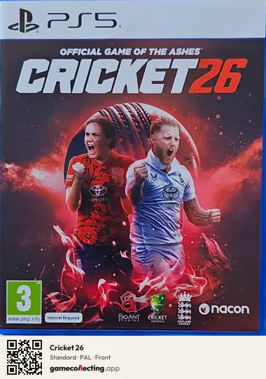 Cricket 26 PlayStation 5, PAL box front