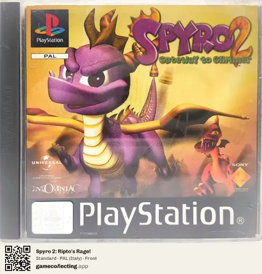 Spyro 2: Ripto's Rage! PlayStation, Italy box front