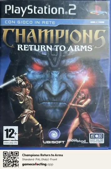 Champions: Return to Arms PlayStation 2, Italy box front