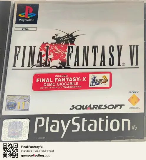 Final Fantasy VI PlayStation, Italy box front