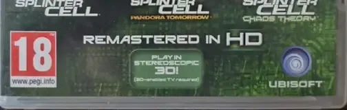 Tom Clancy's Splinter Cell Trilogy, the USK square on its front