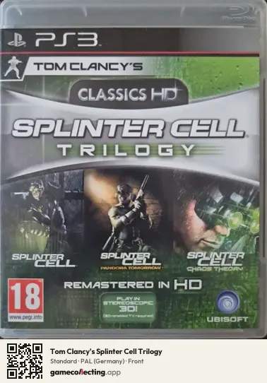 Tom Clancy's Splinter Cell Trilogy PlayStation 3, Germany box front