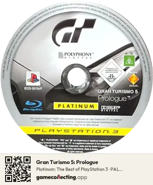 Gran Turismo 5: Prologue PlayStation 3, PAL disc