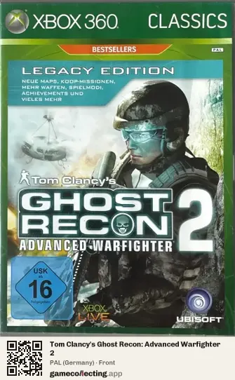 Tom Clancy's Ghost Recon: Advanced Warfighter 2 Xbox 360, Germany box front