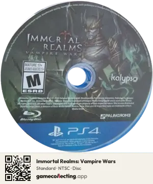 Immortal Realms: Vampire Wars PlayStation 4, NTSC disc
