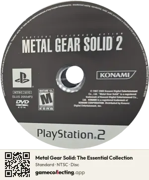 Metal Gear Solid: The Essential Collection PlayStation 2, NTSC disc