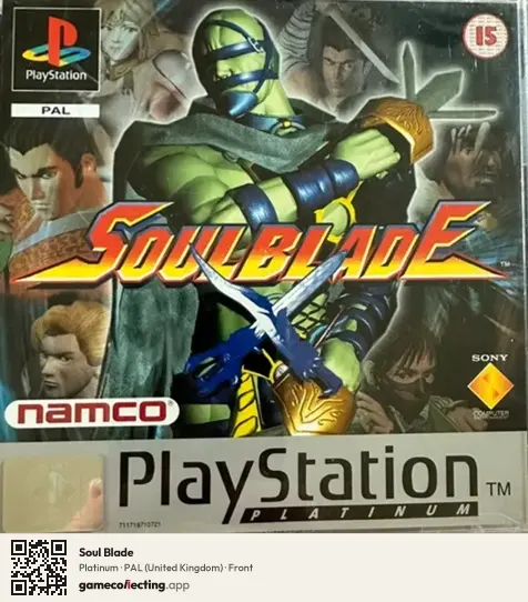 Soul Blade PlayStation, United Kingdom box front