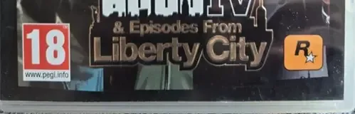 Grand Theft Auto IV, the PEGI square on its front