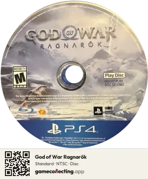 God of War Ragnarök PlayStation 4, NTSC disc